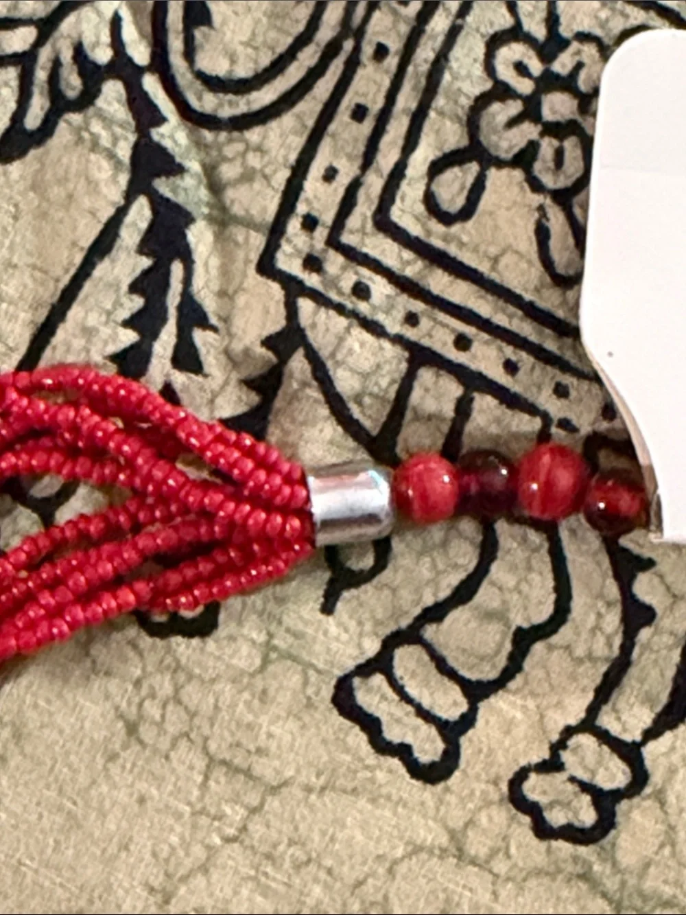 Red Multi-Strand Beaded Necklace - Women Jewelry